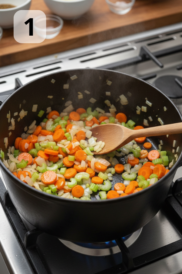 Step by step preparation for Hearty Tuscan White Bean Soup Recipe