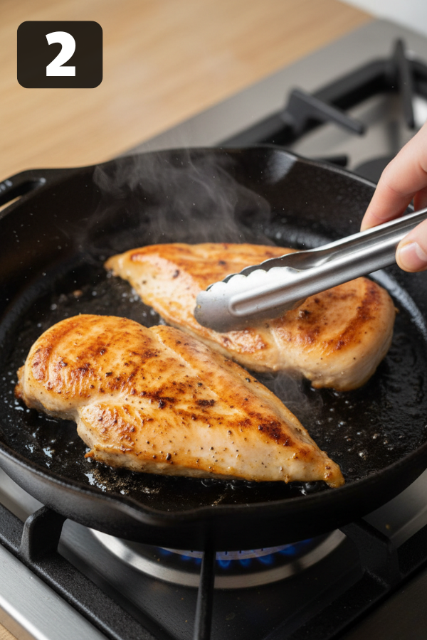 Step by step preparation for Fiery Chicken Ramen with Creamy Garlic Sauce