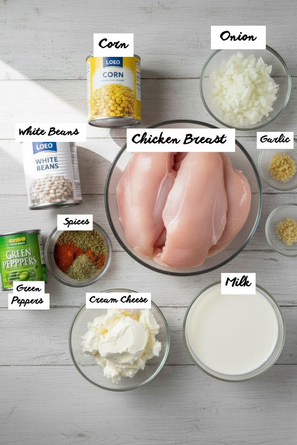 Shredded chicken in broth, topping tortilla soup with avocado