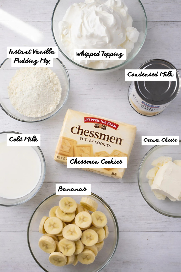 Step by step preparation for Chessmen Banana Pudding (Paula Deen’s)