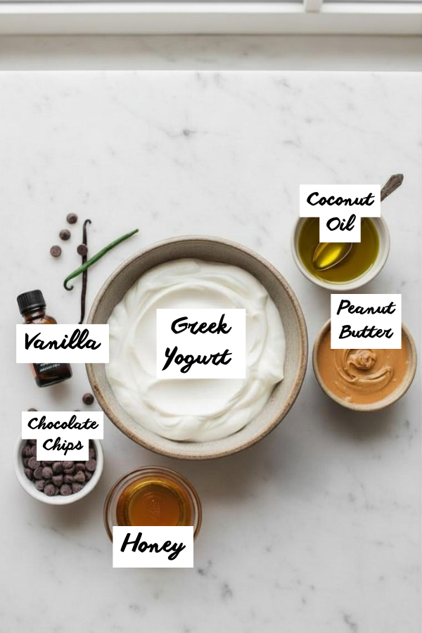 Step by step preparation for Frozen Greek Yogurt Peanut Butter Bites