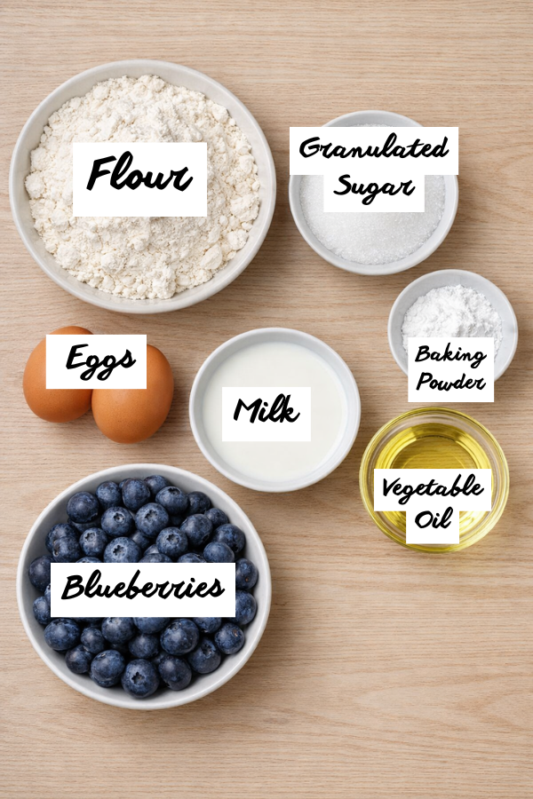 Step by step preparation for Homemade Blueberry Muffins Recipe