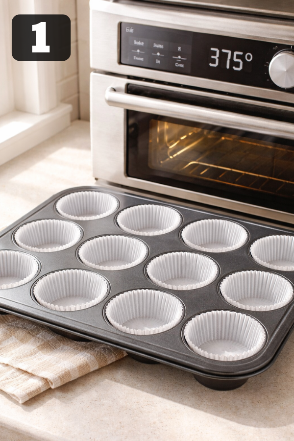 Step by step preparation for Homemade Blueberry Muffins Recipe