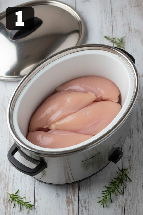 Step by step preparation for Crock Pot Mississippi Chicken