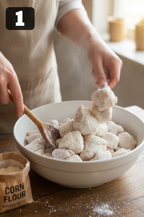 Step by step preparation for Healthy Sesame Chicken