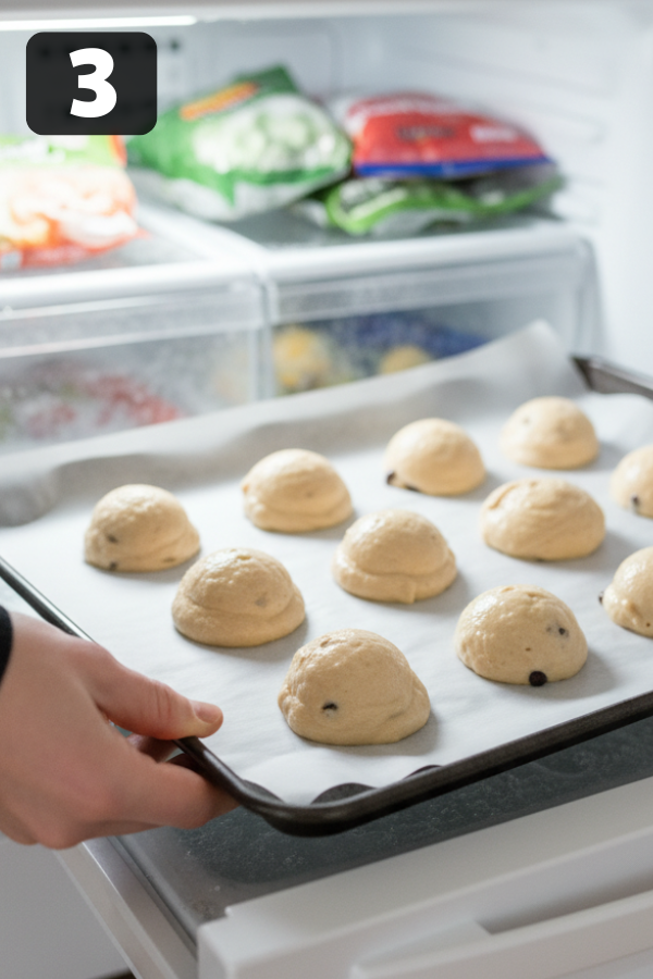 Step by step preparation for Frozen Greek Yogurt Peanut Butter Bites