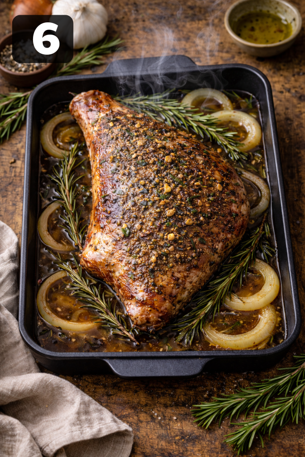 Step by step preparation for Slow Roast Lamb Recipe