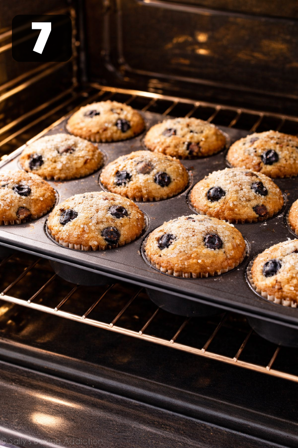 Step by step preparation for Homemade Blueberry Muffins Recipe