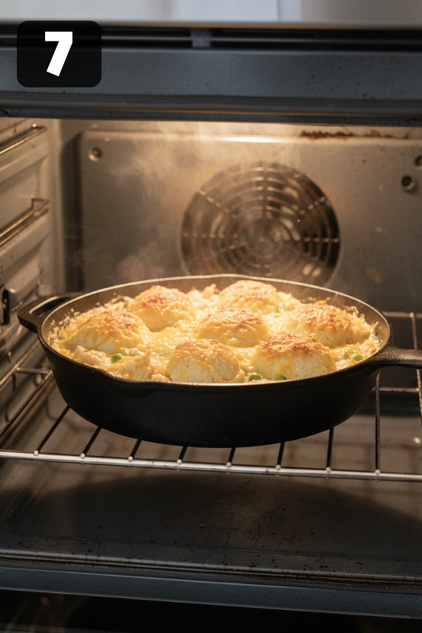 Step by step preparation for Cheddar Bay Biscuit Chicken Pot Pie