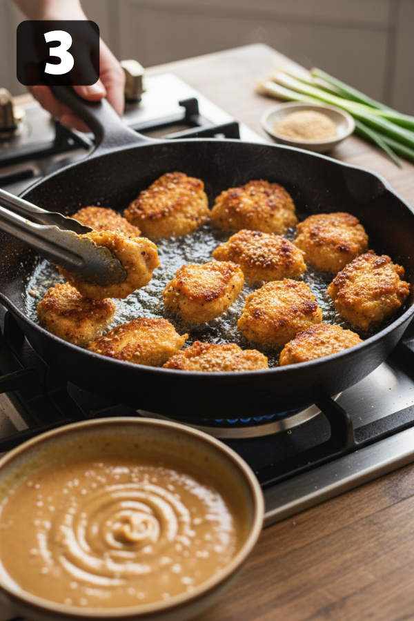 Step by step preparation for Healthy Sesame Chicken