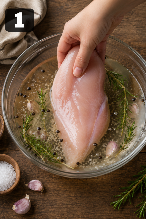 Brining chicken breasts for juicy smoked chicken breast