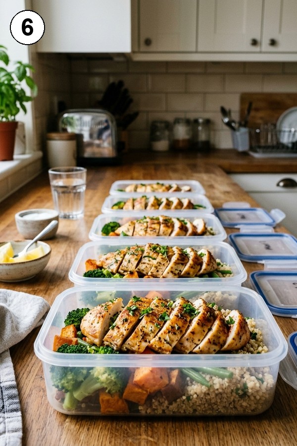 Step 6 slice and store in meal prep containers