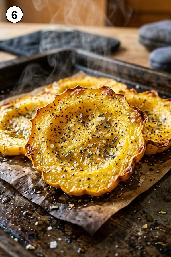 crispy yellow squash golden parmesan fresh from oven broiler