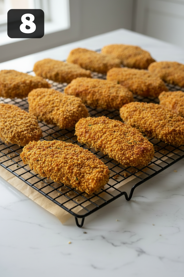 breaded air fryer chicken tenders served with honey mustard dipping sauce